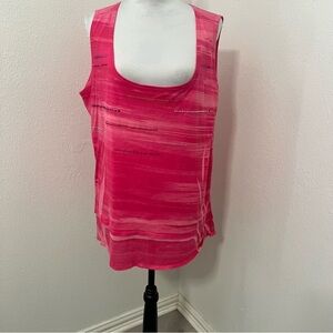 Avenue Women’s Spandex Barbiecore Hot Pink Sequins Top Sleeveless Plus Sz 22/24
